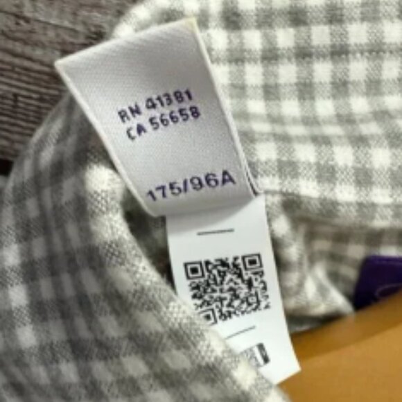 Ralph Lauren Purple Label Flannel Shirt size M color Plaid Gray / tan - Picture 4 of 8